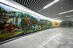 大兴线车站艺术品_地铁艺术品_艺术长廊_地下风景线_北京京港地铁有限公司