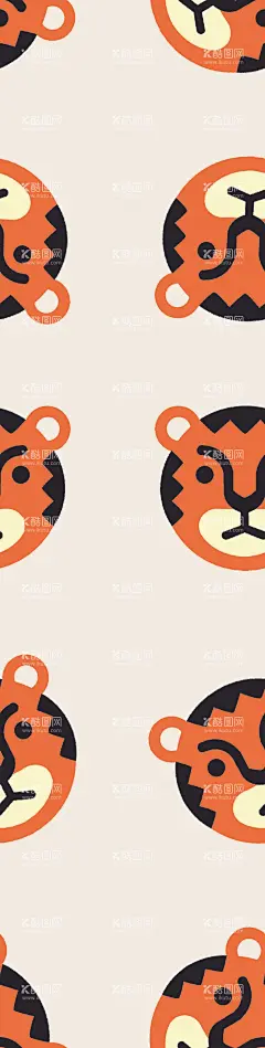 虎头  - 源文件下载【酷图网】虎头,老虎,卡通,手绘,儿童服饰,背包图案,