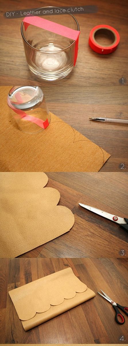 DIY华丽蕾丝皮革手包手工教程