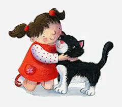卡通黑猫小女孩故事插图高清素材 卡通手绘 小女孩 插图 插画 故事 黑猫 免抠png 设计图片 免费下载