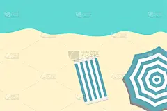 伞,沙子,夏天,刘海,日光,绘画插图,白色,条纹,矢量,海滩