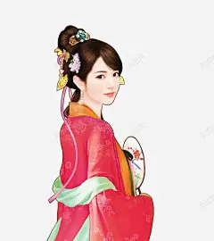 古典红衣女子 设计图片 免费下载 页面网页 平面电商 创意素材