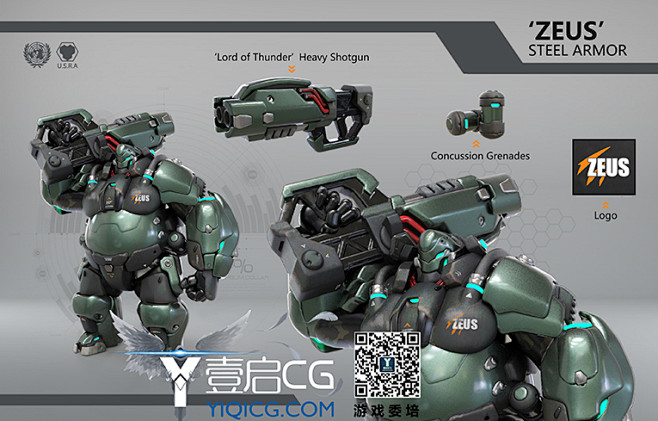 壹启CG游戏设计委培中心--学生3D游戏原画设定作品