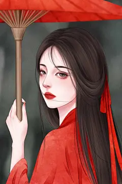插画 丨 一组精致的古风女子图