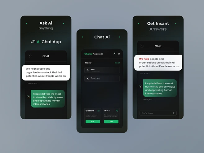 Chat GPT - Ask Ai Chatapp UX/UI by IKAKO® on Dribbble-花瓣网