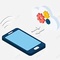 手机和云盘文件传输插画矢量图 设计图片 免费下载 页面网页 平面电商 创意素材