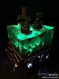 MASAKI“沉没都市”系列场景新作『Mysterious power』，这次还使用了LED灯表现海底发光的效果 ​​​​