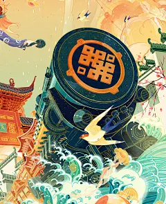 南京遇上DNF阿拉德集市海报插画商业插画特浓TN - 原创作品 -  -2