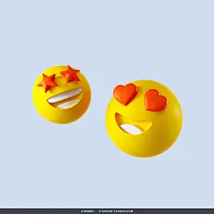 23款3D立体卡通SNS社交网络点赞手势表情包插图插画ps分层素材
