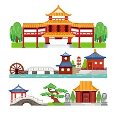 【矢量可下载】中国古建筑矢量元素 中国 元素 logo 花纹 海报 地图 插画 包装 中国风 中国风素材 中国元素 中国风海报 中国风背景 中国 古建筑 矢量图 马车 轿子 城楼 灯笼 龙 牌楼 衙门 历史 石狮子 老房子 旅游 地图 美食 佛像 小吃 摊位 古代 文化 （点击图片来源下载源文件）