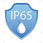 固体安全标志。IP68标准保护。保护标签。质量分数。矢量插图。股票的形象。