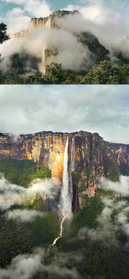 安赫尔瀑布Angel Falls，由于瀑...