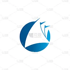 游轮Logo模板矢量图标设计