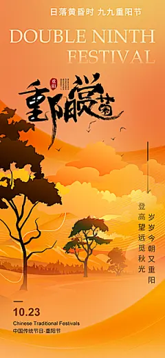 节日重阳节敬老爱老宣传活动海报