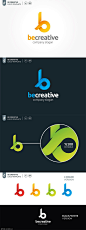 创意字母Logo模板系列之字母B B Letter Logo