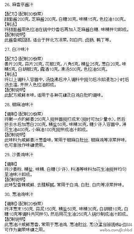 【史上最全的调味酱料秘方】做了20多年的...