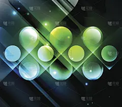 矢量发光几何形状的背景