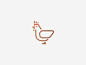 Rooster star wings lineart bird line geometry animal minimal icon mark logo chicken rooster