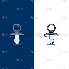 彩色图片,图标,平坦的,儿童,幼儿,婴儿,保姆,护士,白色