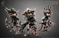 Kleptognomes, Christian Johnson : Character concepts and development for Gnome like thieves, I imagined them as like little bald rats that steal bits of metal and screws to make their armour. They are a little tribe and go on organised raids so i wanted t