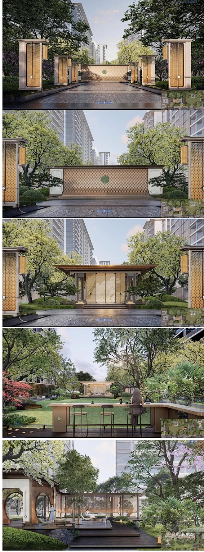 2023轻奢豪华住宅大区景观文本中式古风排版居住小区景观方案文本-花瓣网