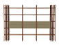 Open modular wooden shelving unit FOREST by HC28