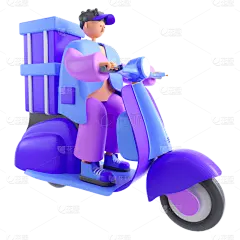 卡通感3D人物元素