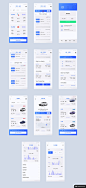 高端航班和租车App界面UI设计 Heaven Mobile App UI Kit模板UI设计