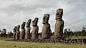 Moai Akivi, Easter Island.