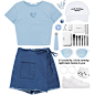 A fashion look from July 2017 featuring short sleeve crop top, asymmetrical shorts and lace up sneakers. Browse and shop related looks.