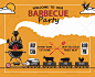 [编号300]BBQ户外野炊烧烤炉海报招贴EPS矢量插画PS设计平面素材-淘宝网