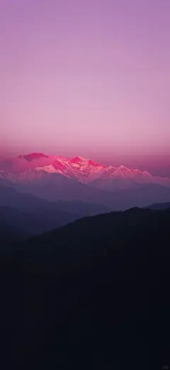 粉紫雾霭，玫红山峦 | 高级感风景壁纸分享 - 小红书