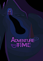 《Adventure Time》插画-低明度
色彩构成课的期末作业，要求是用一系列同主题的海报相互营造出冷暖色调对比、明度对比和纯度对比。