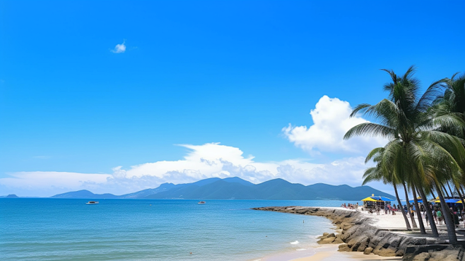 亚龙湾国内城市海南旅游景点风景摄影图