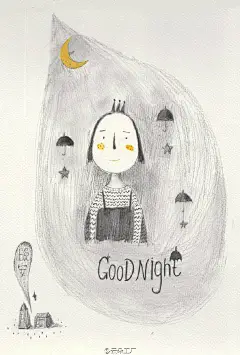 #说晚安吧# 第51个夜晚。夜晚已到来，我们开始一点点的降落，直到心一点点落在地上，直到我们一点点睡着了。（图文 by @荒诞的壁虎 ）