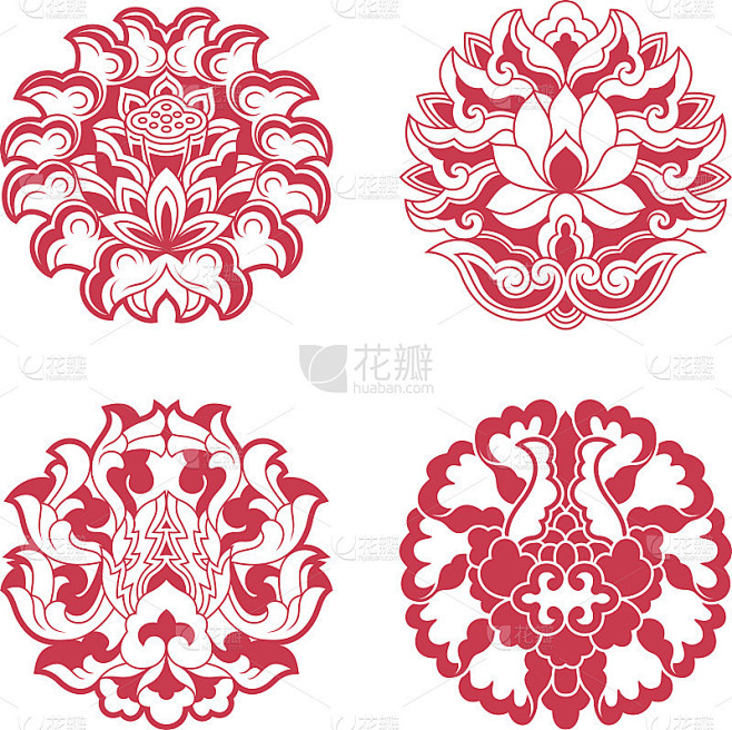 中国传统花卉图案