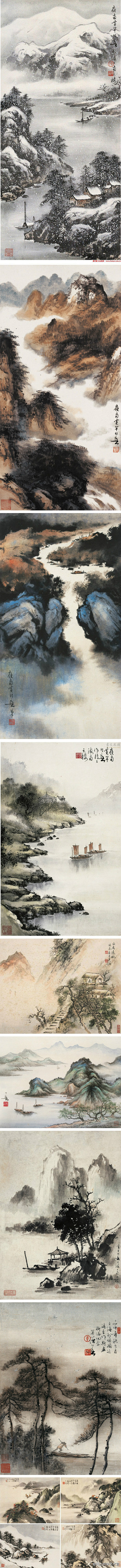 黄幻吾(1906一1985) 《山水风景...