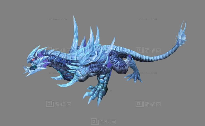 三种属性怪物龙妖 地龙 魔龙 冰龙 火龙 毒龙 熔岩吐火喷火龙 烈焰灼烧燃烧红龙 雾瘴毒气 冰封冰冻结 - 综合模型 蛮蜗网