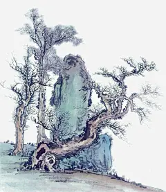 水墨画迎客松高清素材 网页 设计图片 免费下载 页面网页 平面电商 创意素材 png素材