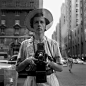 Vivian Maier with Rolleiflex NY 1955  Self portrait in window