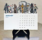 Illustrated Star Wars Die Cut 2017 desk calendar