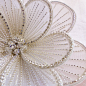 Gewebeblume mit Swarovski-Kristallen große Blume Bild 1