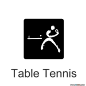 2006多哈亚运会全套46个体育图标矢量图片（Illustrator CS版本） - 体育项目图标：乒乓球向量图18 #采集大赛#