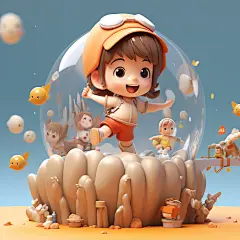 人像模型女孩场景人物小孩模型图片