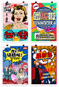B110 创意波普风格漫画节日促销广告设计宣传活动psd海报模板素材-tmall.com天猫