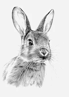 素描兔子免抠png素材_新图网ixintu.com
