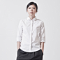iohll台北原创设计女装 2013秋装新款 七分袖衬衫女纯棉123G008