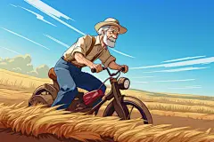 农乡场景乡村振兴建设美丽乡村插画