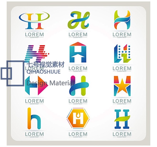 现代科技企业公司创意logo图标英文字母...