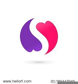 Letter S heart logo ...